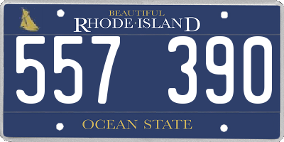 RI license plate 557390