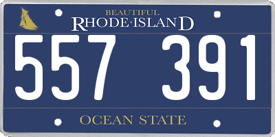 RI license plate 557391