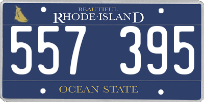 RI license plate 557395