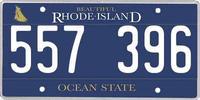 RI license plate 557396