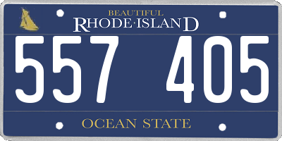 RI license plate 557405