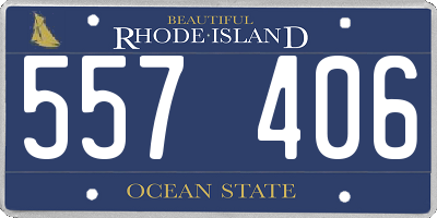 RI license plate 557406