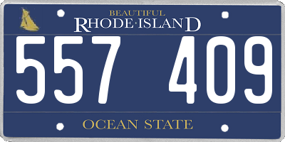 RI license plate 557409
