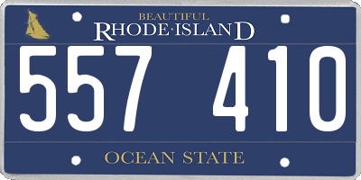 RI license plate 557410