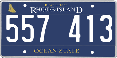 RI license plate 557413