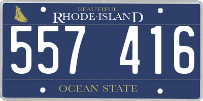 RI license plate 557416