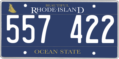 RI license plate 557422