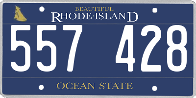 RI license plate 557428
