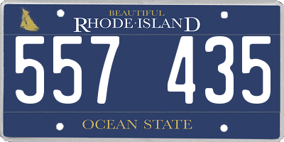 RI license plate 557435