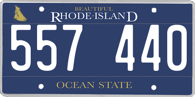 RI license plate 557440