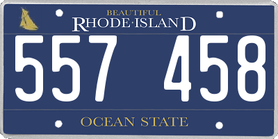 RI license plate 557458