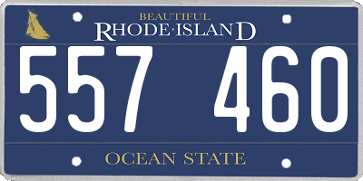 RI license plate 557460