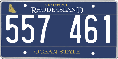 RI license plate 557461