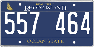 RI license plate 557464