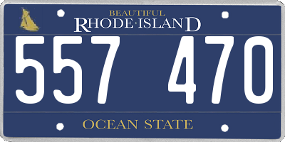 RI license plate 557470