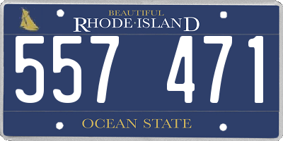 RI license plate 557471