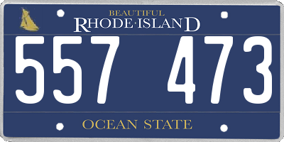 RI license plate 557473