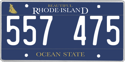 RI license plate 557475