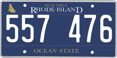 RI license plate 557476