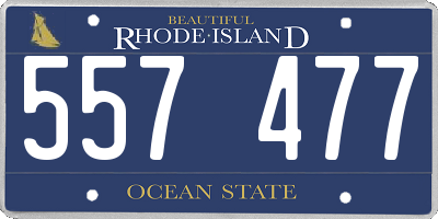 RI license plate 557477
