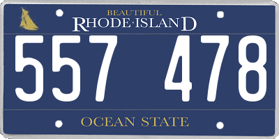 RI license plate 557478