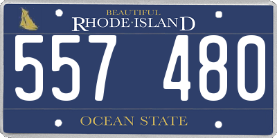 RI license plate 557480