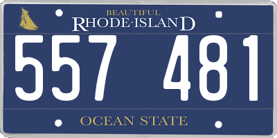 RI license plate 557481