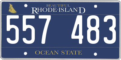 RI license plate 557483