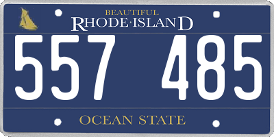 RI license plate 557485