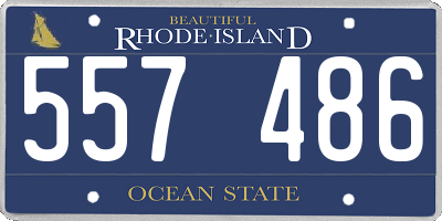 RI license plate 557486