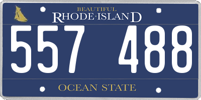 RI license plate 557488