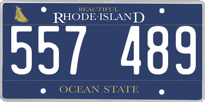 RI license plate 557489