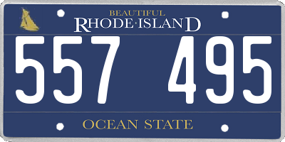 RI license plate 557495