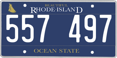 RI license plate 557497