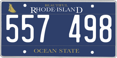 RI license plate 557498