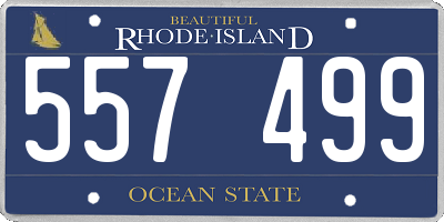 RI license plate 557499