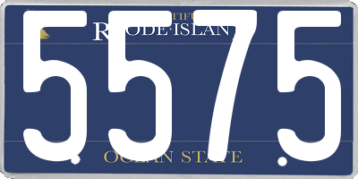 RI license plate 5575