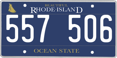 RI license plate 557506