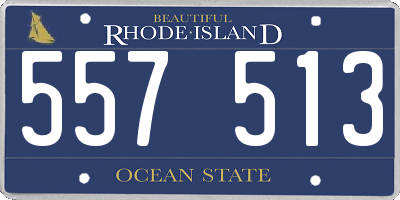 RI license plate 557513