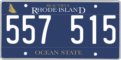 RI license plate 557515