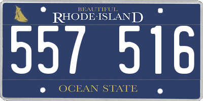 RI license plate 557516