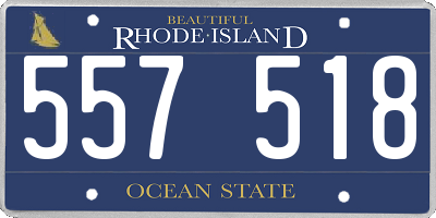 RI license plate 557518