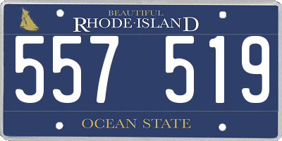 RI license plate 557519