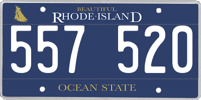 RI license plate 557520