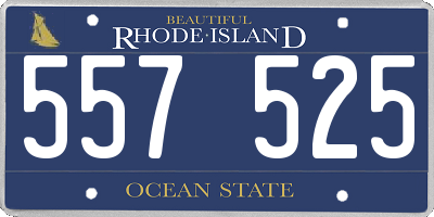 RI license plate 557525