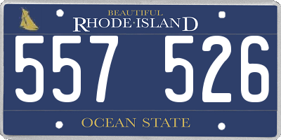 RI license plate 557526