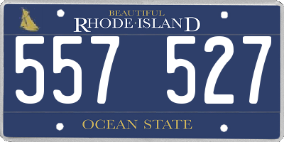 RI license plate 557527