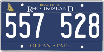 RI license plate 557528