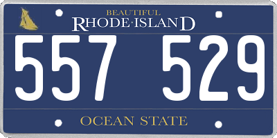 RI license plate 557529