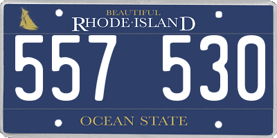 RI license plate 557530